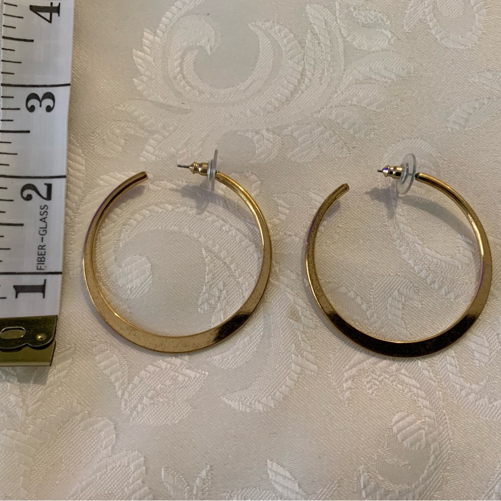 Gold plated hoop earrings